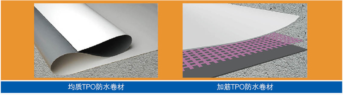 热塑性聚烯烃(TPO)防水卷材(图1) 热塑性聚烯烃(TPO)防水卷材(图1)
